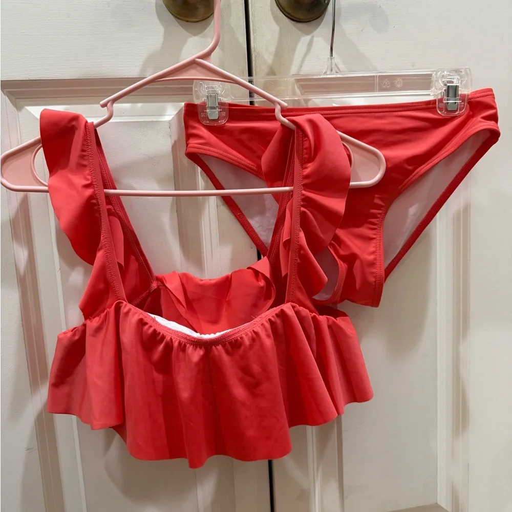 Red Ruffled Bikini Set - Picture 1 of 1